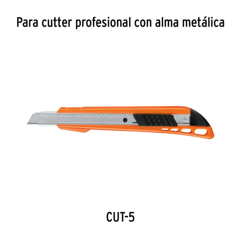 Estuche con 10 cuchillas SK2 de 9 mm para cutter, Expert | REP-CUT-5X | 100098