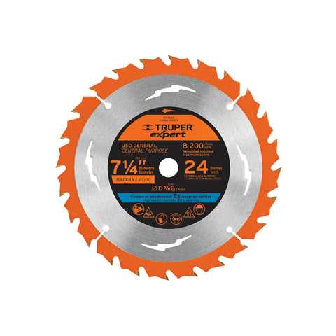 Disco sierra 7-1/4' p/madera, 24 dientes centro 5/8', Expert | ST-724X | 100103