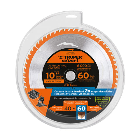 Disco sierra 10' para madera, 60 dientes centro 1', Expert | ST-1060EX | 100106