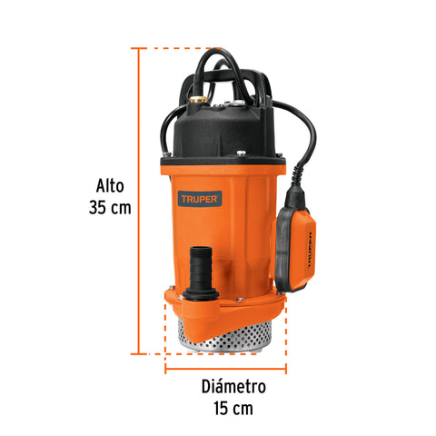 Bomba sumergible hierro fundido, agua limpia, 3/4 HP, TRUPER | BOS-3/4LH | 100170
