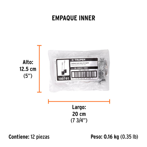 Bolsa con 2 carbones de repuesto para SINCO-10X2, TRUPER | CB-SINCO-10X2 | 100191
