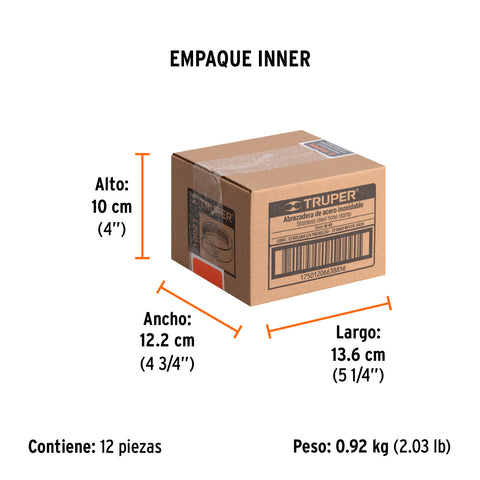 Bolsa c/4 abrazaderas sin fin # 4, 3/8 - 5/8', Truper | M-4B | 10021