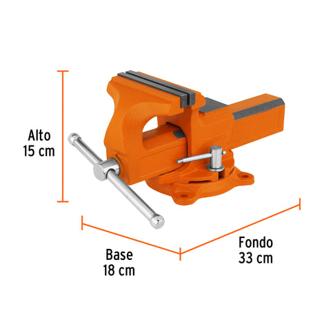 Tornillo de banco 5' tipo europeo de hierro nodular, Truper | TA-5-L | 100240