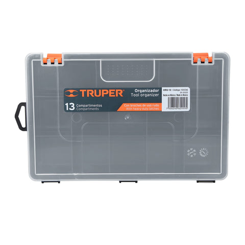 Organizador 10' con 13 compartimentos, Truper | ORG-13 | 10036