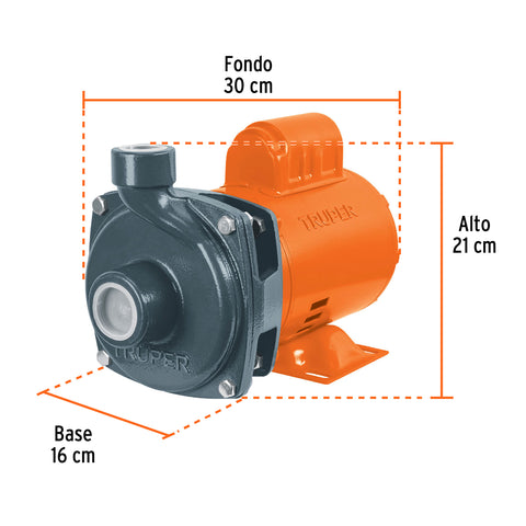 Bomba centrífuga para agua, 1/2 HP, TRUPER | BOAC-1/2A | 100388