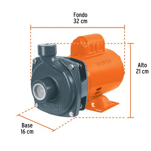 Bomba centrífuga para agua, 3/4 HP, TRUPER | BOAC-3/4A | 100389