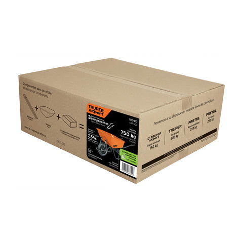 Carretilla 6ft3 Imponchable, bastidor tubular, Truper Expert | CAT 60X | 100417