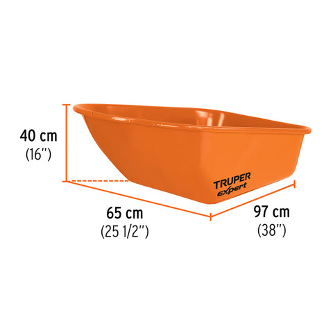 Carretilla 6ft3 Imponchable, bastidor tubular, Truper Expert | CAT 60X | 100417