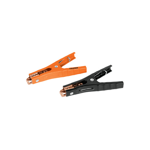 Blíster con 2 caimanes para cables pasa corriente, Truper | CAIMAN-T | 100777