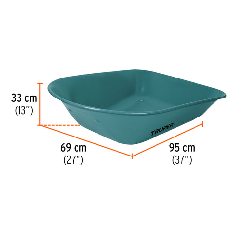 Carretilla 5 ft3 Imponchable, bastidor tubular, Truper | CAT-15FF | 10079