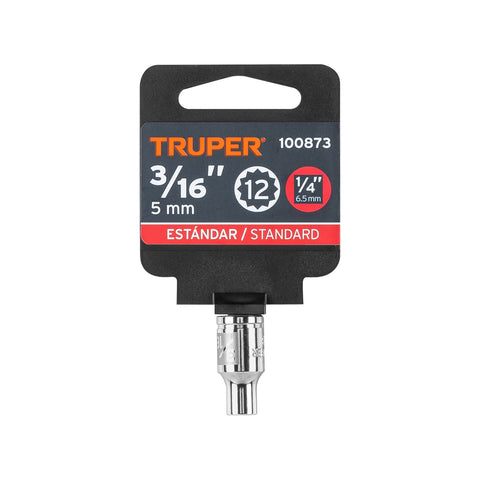 Dado de 3/16', 12 puntas, cuadro 1/4', Truper | D-1406-B | 100873