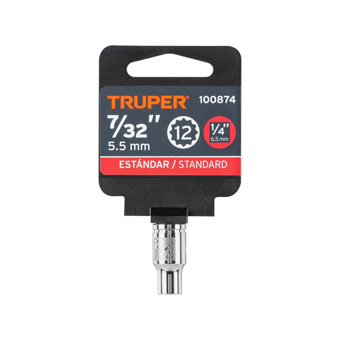 Dado de 7/32', 12 puntas, cuadro 1/4', Truper | D-1407-B | 100874