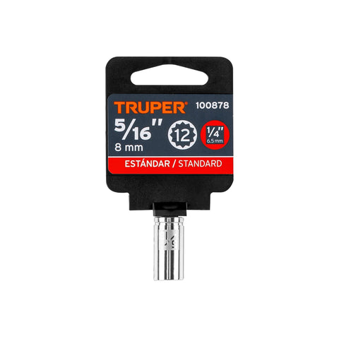 Dado de 5/16', 12 puntas, cuadro 1/4', Truper | D-1410-B | 100878