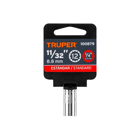 Dado de 11/32', 12 puntas, cuadro 1/4', Truper | D-1411-B | 100879