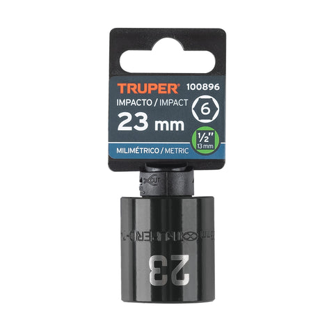 Dado de impacto de 23 mm, 6 puntas, cuadro 1/2', Truper | D-7423-M | 100896