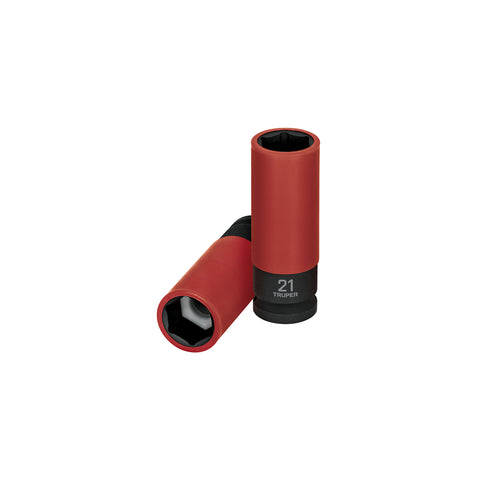 Dado largo impacto prot. plást. 21 mm, 6 puntas, cuadro 1/2' | D-7321-MLPD | 100905