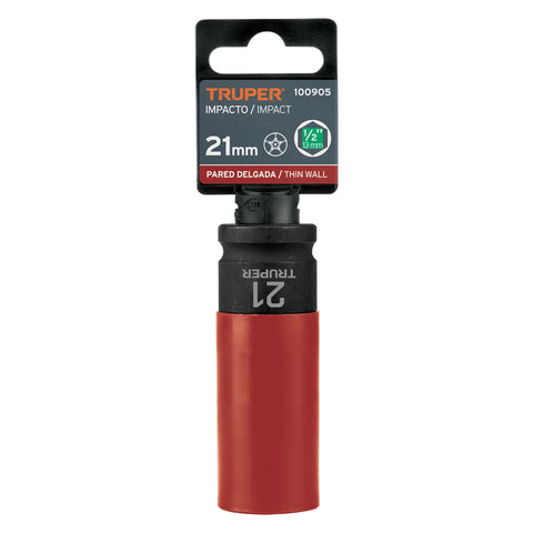 Dado largo impacto prot. plást. 21 mm, 6 puntas, cuadro 1/2' | D-7321-MLPD | 100905