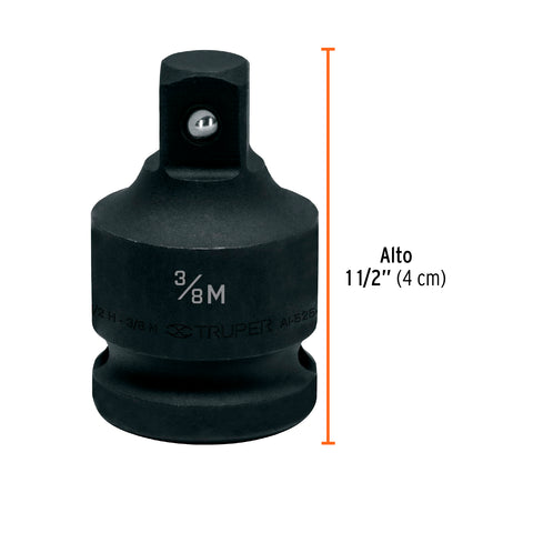 Adaptador de impacto 1/2' (H) x 3/8' (M), Truper | AI-5254 | 100906
