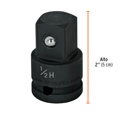 Adaptador de impacto 1/2' (H) x 3/4' (M), Truper | AI-5653 | 100907