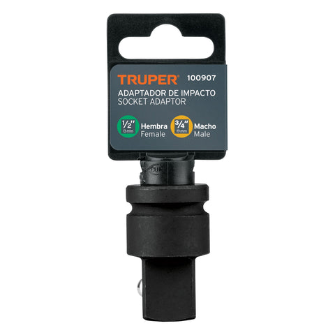 Adaptador de impacto 1/2' (H) x 3/4' (M), Truper | AI-5653 | 100907