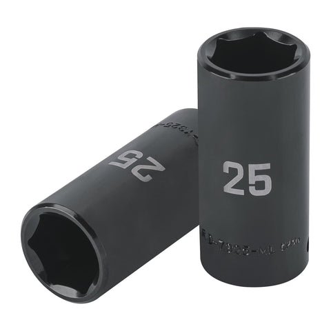 Dado largo impacto de 25 mm, 6 puntas, cuadro 1/2', Truper | D-7325-ML | 100924
