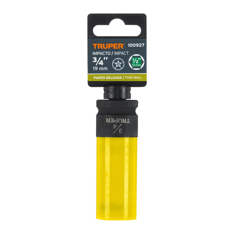 Dado largo impacto prot. plást. 3/4', 6 puntas, cuadro 1/2' | D-7324-HLPD | 100927