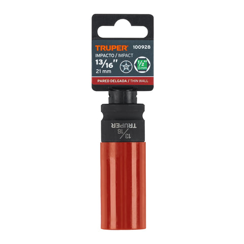 Dado largo impacto prot. plást. 13/16', 6 puntas,cuadro 1/2' | D-7326-HLPD | 100928
