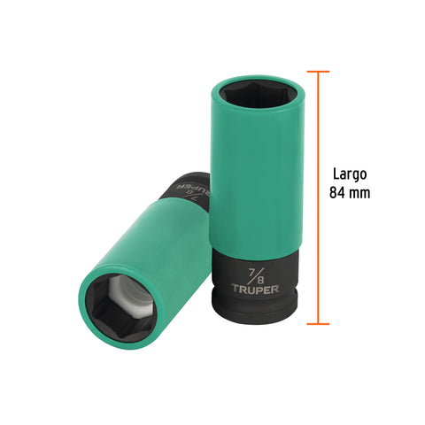 Dado largo impacto prot. plást. 7/8', 6 puntas, cuadro 1/2' | D-7328-HLPD | 100929