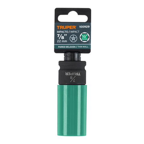 Dado largo impacto prot. plást. 7/8', 6 puntas, cuadro 1/2' | D-7328-HLPD | 100929