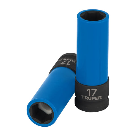 Dado largo impacto prot. plást. 17 mm, 6 puntas, cuadro 1/2' | D-7317-MLPD | 100930