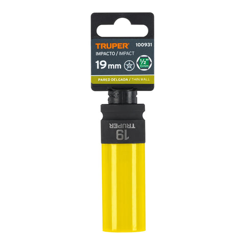 Dado largo impacto prot. plást. 19 mm, 6 puntas, cuadro 1/2' | D-7319-MLPD | 100931