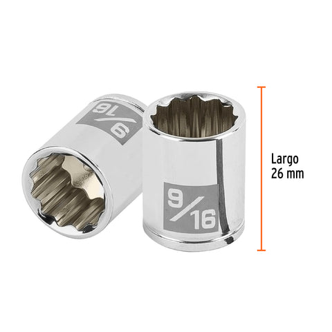 Dado de 9/16', 12 puntas, cuadro 1/4', Truper | D-1418-B | 100965
