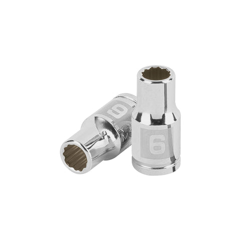 Dado de 6 mm, 12 puntas, cuadro 1/4', Truper | D-1406-BM | 100978