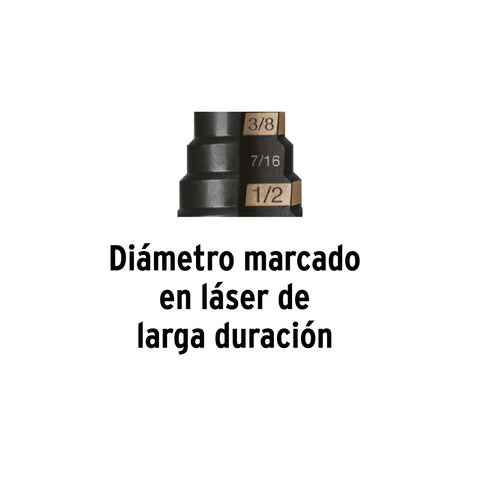 Juego de 3 brocas escalonadas de óxido negro, Truper | JBES-3 | 100988