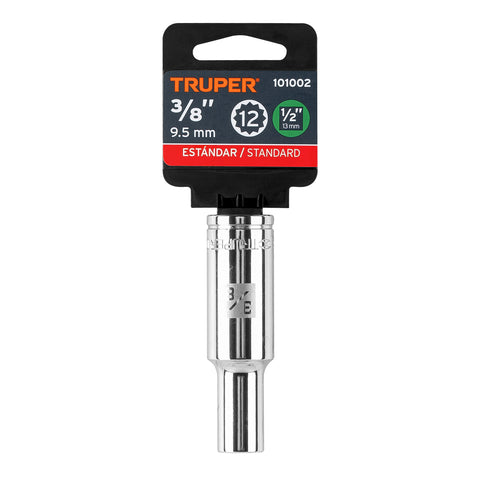 Dado largo de 3/8' 12 puntas, cuadro 1/2', Truper | D-1212-EL | 101002