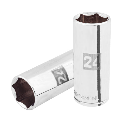 Dado largo de 24 mm, 6 puntas, cuadro 1/2', Truper | D-1224-ML | 101012