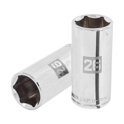 Dado largo de 26 mm, 6 puntas, cuadro 1/2', Truper | D-1226-ML | 101014