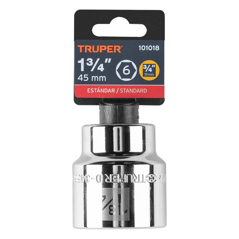 Dado de 1-3/4', 6 puntas, cuadro 3/4', Truper | D-3456-H | 101018