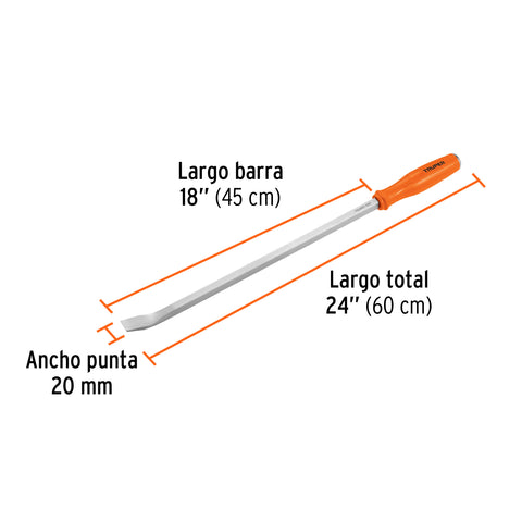 Barra de palanca de 24', Truper | BAPA-24 | 101061