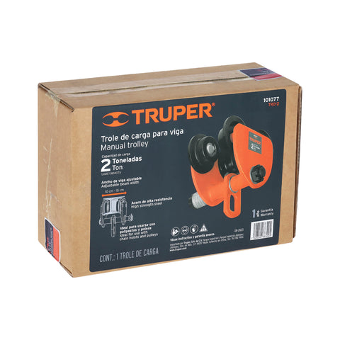 Trole de carga 2 ton para vigas IPS e IPR, ajustable, Truper | TRO-2 | 101077