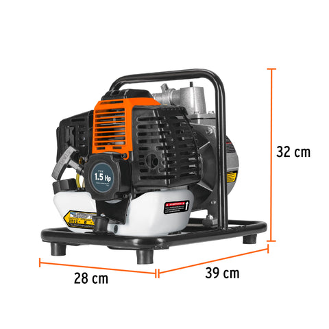 Motobomba autocebante 1'x1', gas. 1-1/2HP, agrícola, TRUPER | MOTB-1 | 101110