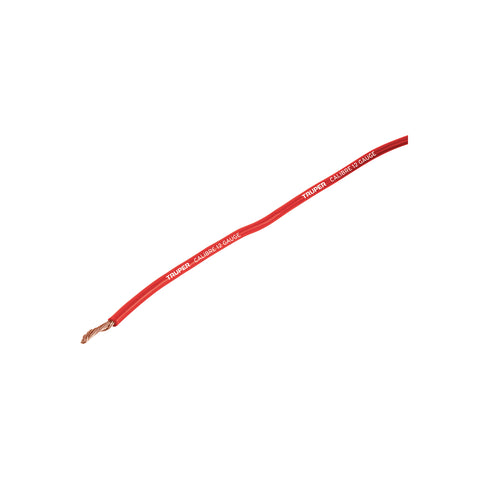 Carrete con 3.5 m de cable primario rojo calibre 12, Truper | CAPRI-12R | 101114