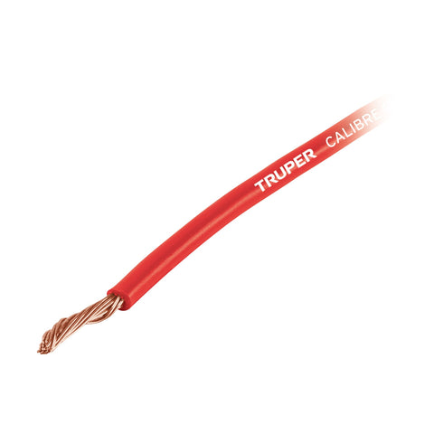 Carrete con 3.5 m de cable primario rojo calibre 12, Truper | CAPRI-12R | 101114