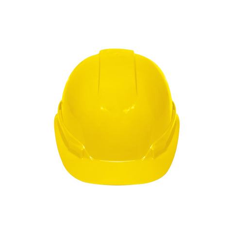 Casco de seguridad ventilado, ajuste de matraca, amarillo | CAS-AI | 101257