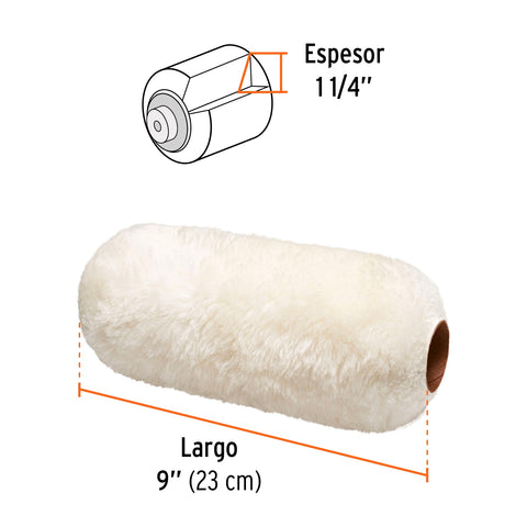 Felpa para rodillo 9x1-1/4' superficies extrarrugosas,EXPERT | R-ROPI-930X | 101393