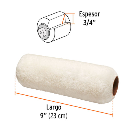 Felpa para rodillo 9' x 3/4' superficies rugosas, EXPERT | R-ROPI-920X | 101394