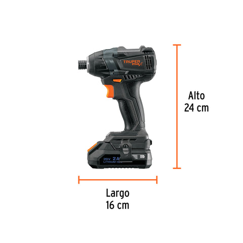 Destornillador de impacto, 20V, 2 baterías 2Ah, MAX | MAX-20D | 101402