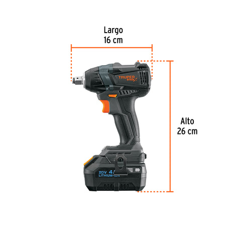 Llave de impacto 1/2', 20V, 155 lb/ft, 1 batería 4Ah, MAX | MAX-20L | 101403