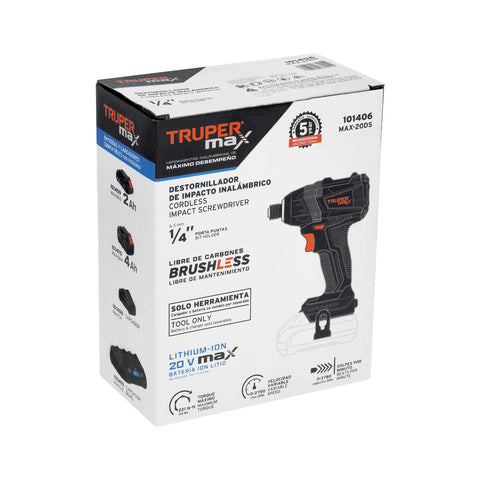 Destornillador de impacto, 20V, sin accesorios, MAX | MAX-20DS | 101406
