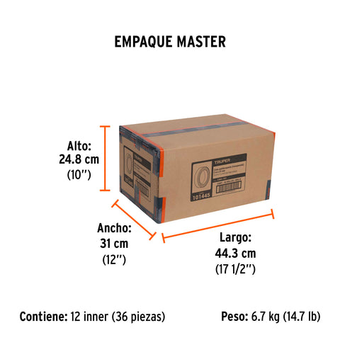 Rollo 5 m cinta antiderrapante transp. 25mm p/áreas húmedas | CIAH-15T | 101445